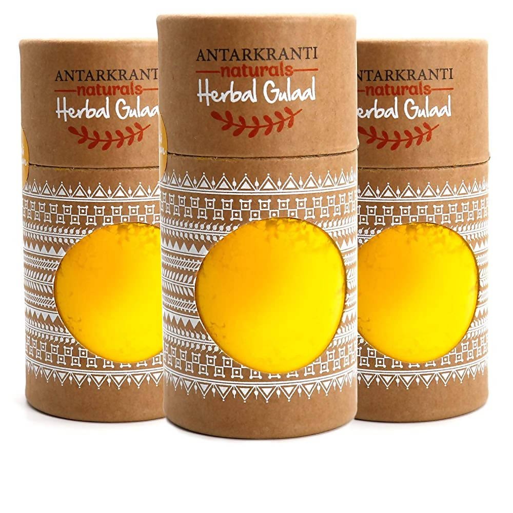 Antarkranti Naturals Yellow Herbal Handmade Gulal | Grocsy