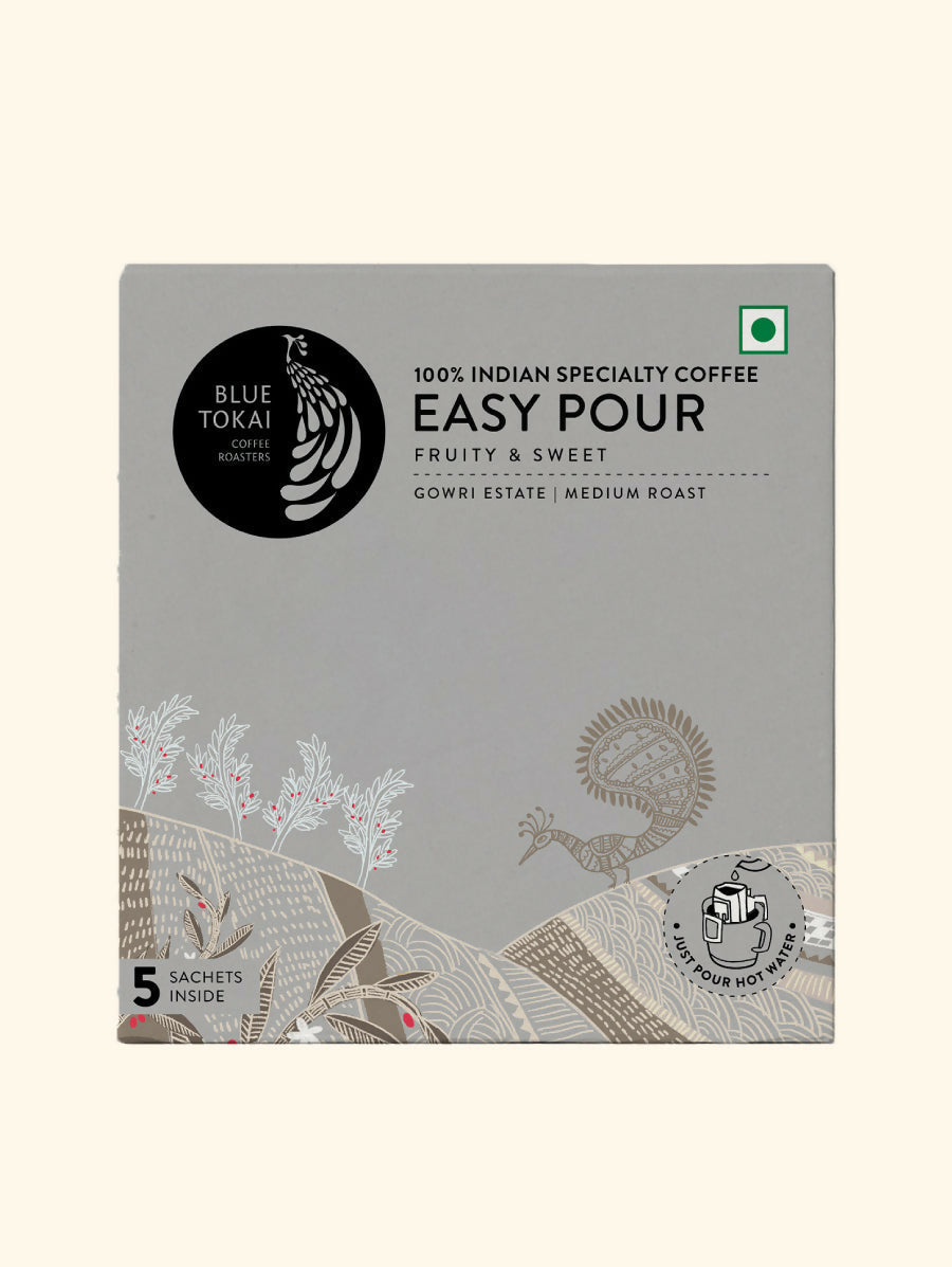 Blue Tokai Gowri Estate Medium Roast Easy Pour Sachets | Grocsy