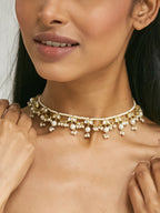 Nuyug 22K Gold-Plated Kundan & Pearl Studded Matha Patti Head Jewellery | Grocsy