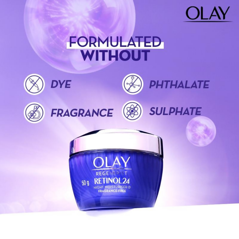 Olay Retinol Kit For Overnight Repair, Anti-Ageing Night Cream With Cleanser | Grocsy