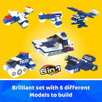 Webby 6 in 1 Police ABS Building Blocks Kit for Kids (169 Pcs) | Grocsy