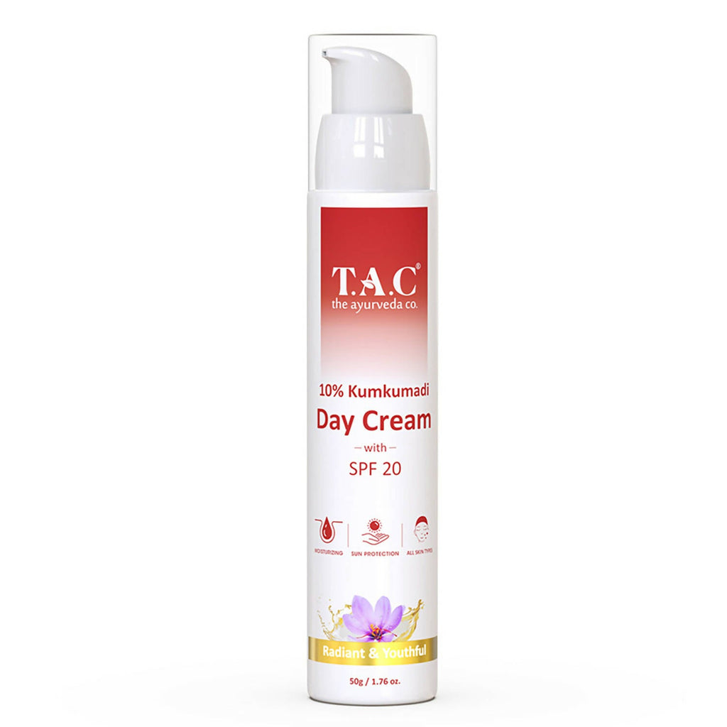 TAC - The Ayurveda Co. Kumkumadi Day Cream for Glowing Skin with SPF 20 | Grocsy