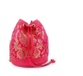 Joban Fashion Embroidered Potli Clutch - Pink | Grocsy
