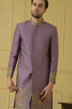 Majestic Purple Marvel Sherwani by Hilo Design | Grocsy