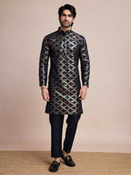 Vastranavya Traditional Festival Wear Pure Silk Thread & Sequence Embroidered Work Kurta | Grocsy