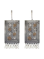 Joban Fashion Women White Beads Pattern Dual Tone Brass Earrings | Grocsy