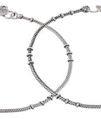 Mominos Fashion Beautiful Trendy Oxidised Silver Plated Anklets | Grocsy