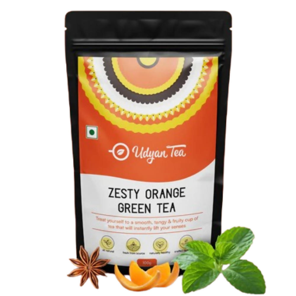 Udyan Tea Zesty Orange Green Tea | Grocsy