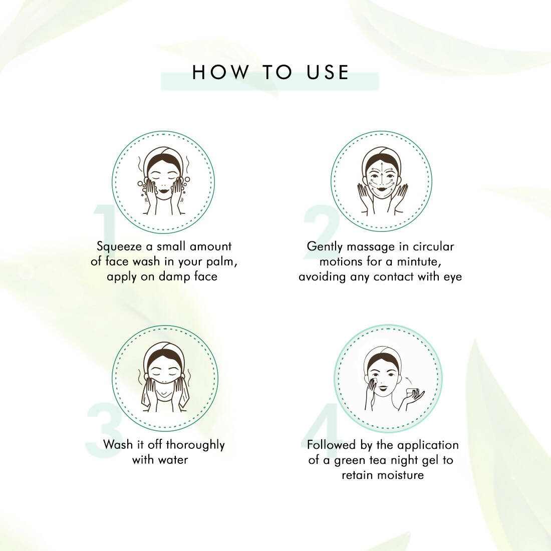 mCaffeine Green Tea Face Wash with Vitamin C & Hyaluronic Acid | Grocsy