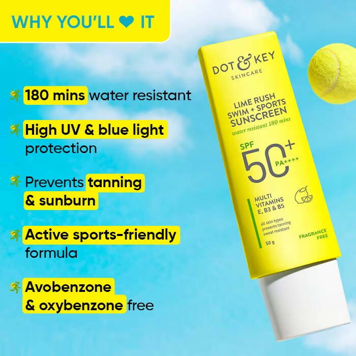 Dot & Key Lime Rush Swim + Sports Sunscreen SPF 50+ | Grocsy