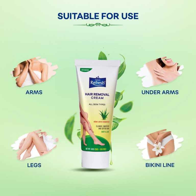 Torque's Refresh Hair Removal Cream With Aloe Vera Essence | Grocsy