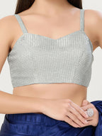 Joban Fashion Women Polyester Silver Stitched Blouse | Grocsy