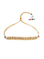 Kundan & Pearl Neckpiece (Gold) - Ruby Raang | Grocsy