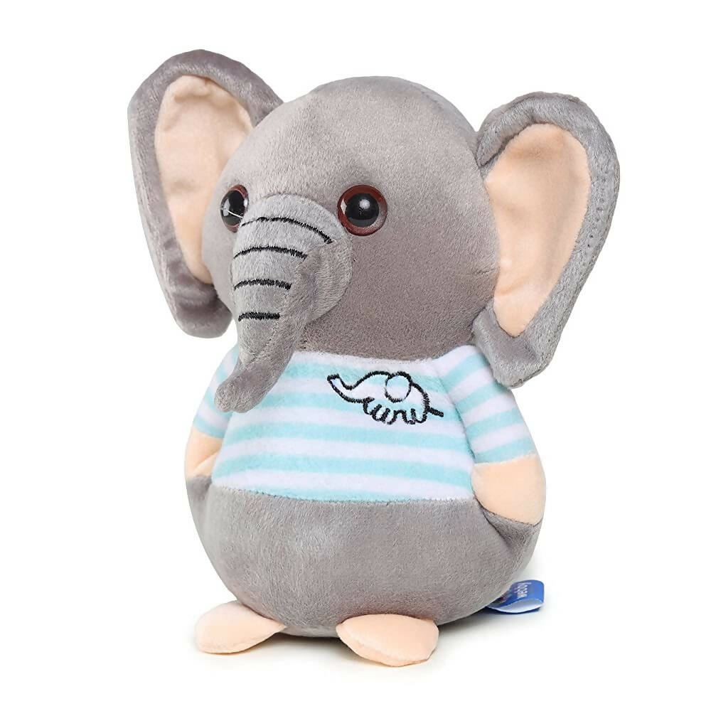 Webby Soft Animal Plush Elephant Toy 20cm-Blue | Grocsy