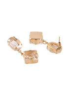 NVR Women Golden Cz Studded Studs Earrings | Grocsy