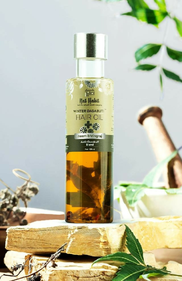 Nat Habit Neem Bhringraj Winter Hair Oil | Grocsy