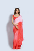 Vegaa Fashion Peach Ichitra Silk Embroidered Party Wear Saree | Grocsy