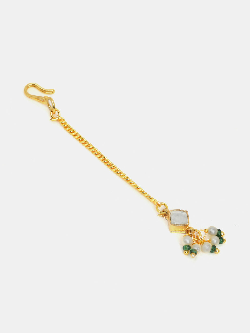 Ruby Raang Double Color Drops Maang Tikka And Earrings Set | Grocsy