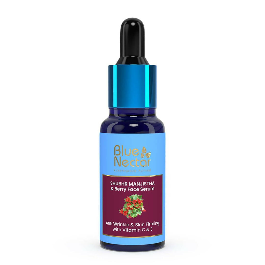 Blue Nectar Manjistha & Berry Face Serum with Vitamin C & E | Grocsy