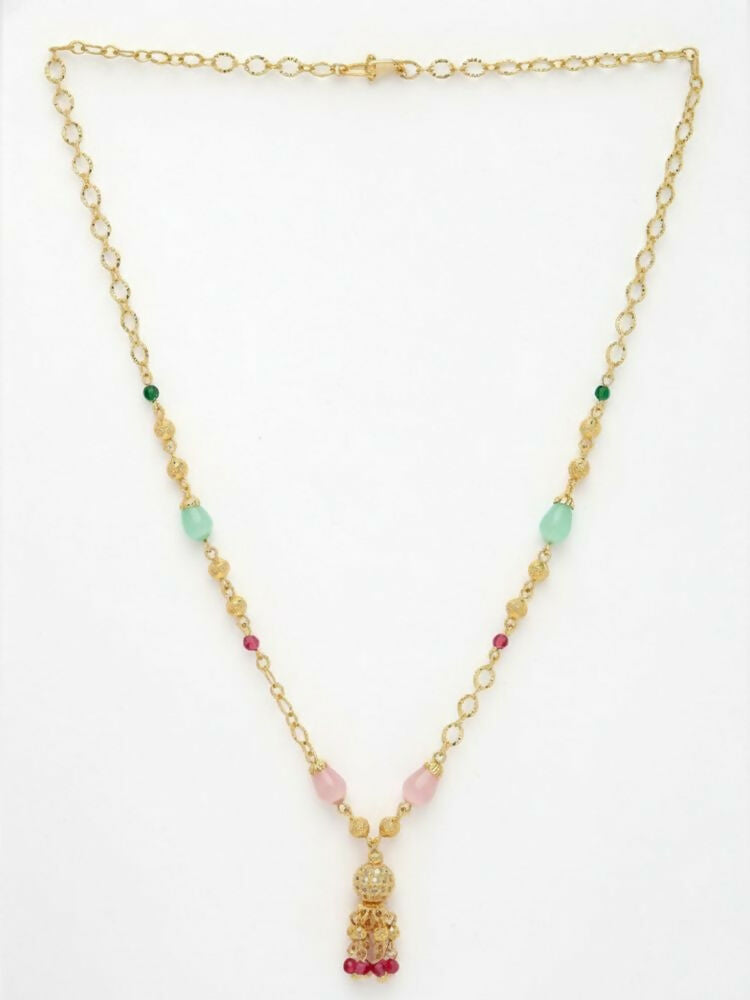 NVR Women Gold Plated Multicolour chain | Grocsy
