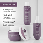 Bare Anatomy Anti Frizz Regime With Shampoo, Hair Mask & Leave In Conditioner | Grocsy