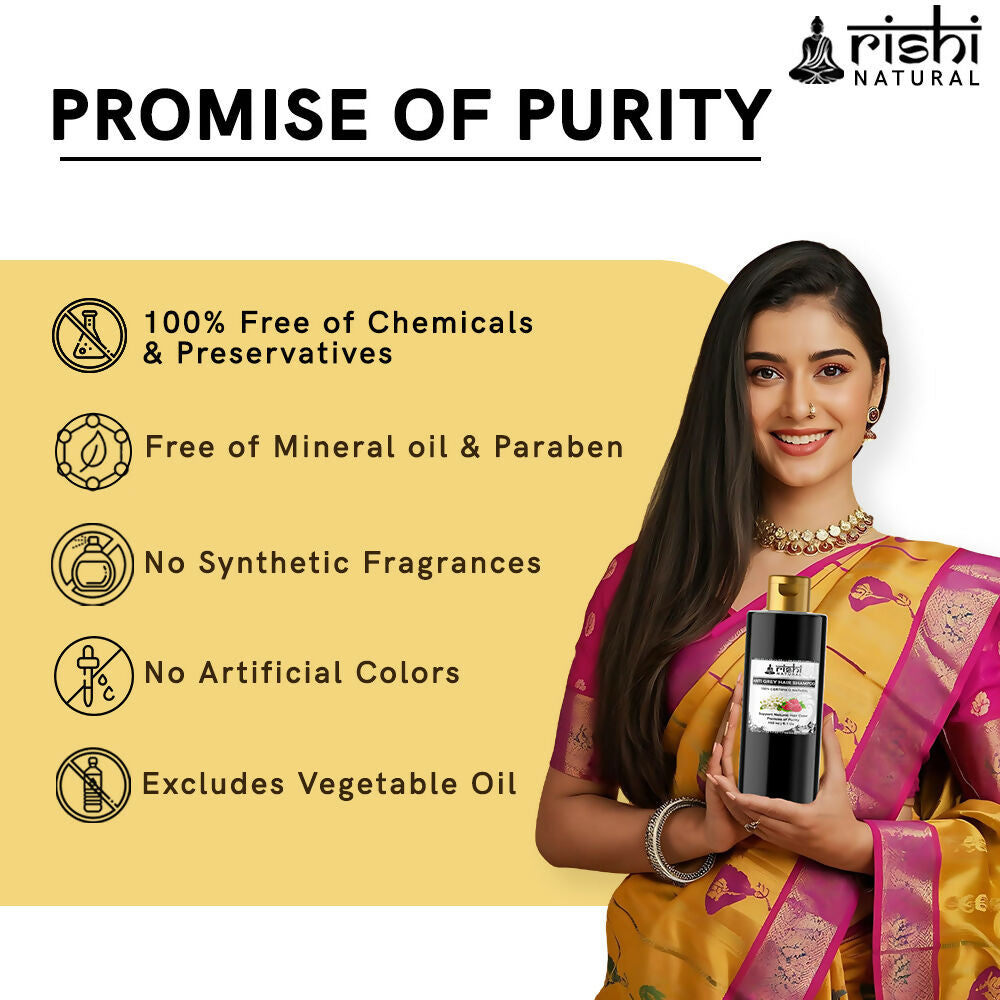 Rishi Natural Anti Grey Hair Shampoo | Grocsy
