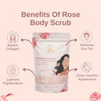 Kimayra Natural Rose Petal Face & Body Scrub For Brightening Skin, Help in Reduce Fine Lines, Wrinkles & Blemishes | Grocsy