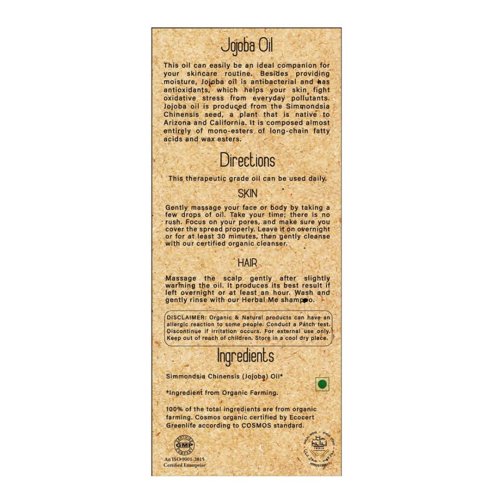 Herbal Me Cold Pressed Jojoba Oil | Grocsy