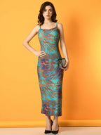 Myshka Women's Multi Printed Party Dress | Grocsy