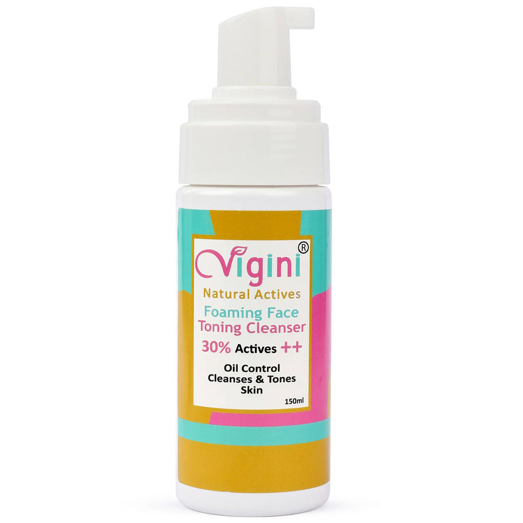 Vigini Natural Actives Foaming Face Toning Cleanser Face Wash for Men & Women | Grocsy