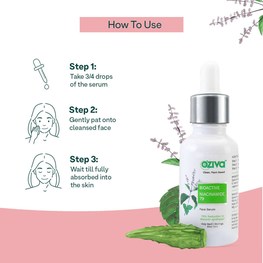 OZiva Bioactive Niacinamide 79 Face Serum | Grocsy