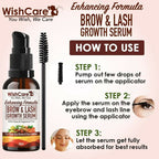 Wishcare Ultimate Eye Care Combo - Under Eye Cream & Brow-Lash Growth Serum Oil | Grocsy