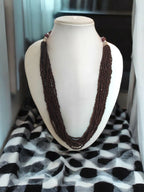 Inhanns Bloom Handmade Beaded Only Necklace - 12 Layers - Coffee Necklace | Grocsy