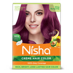 Nisha Creme Hair Color for Women - Wine Burgundy | Grocsy