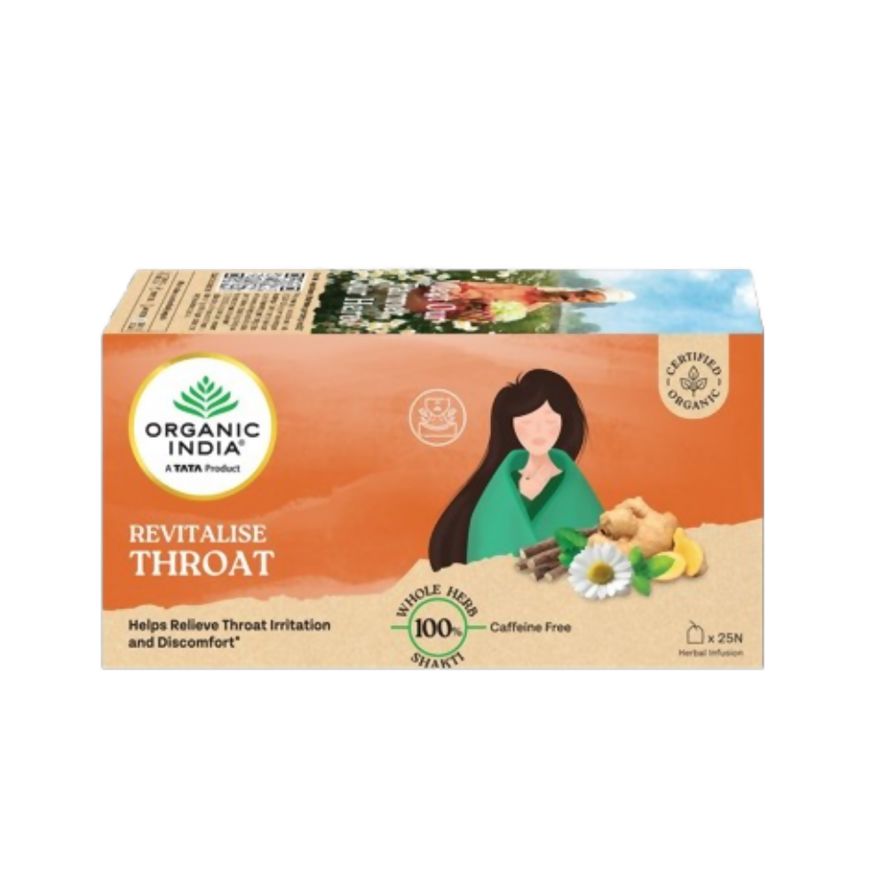 Organic India Revitalise Throat Teabags | Grocsy