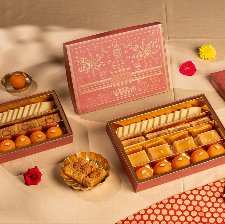 Vellanki Foods Assorted Partition Sweets Box | Grocsy