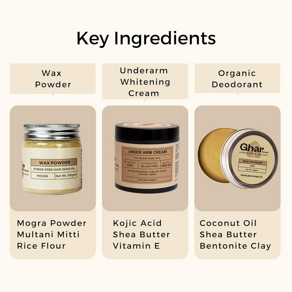 Ghar Soaps Underarm Lightening Cream Kit | Grocsy