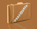 Joban Fashion Luxurious Satin Evening Clutch With Detachable Chain Strap - Brown | Grocsy