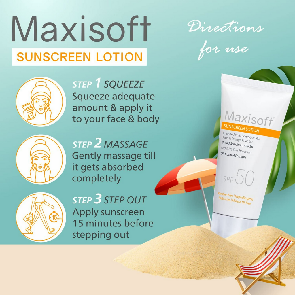 Maxisoft Sunscreen Lotion SPF 50 | Grocsy