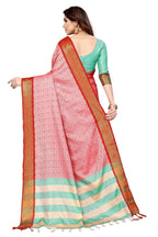 Vamika Weaving Pink Cotton Silk Saree | Grocsy
