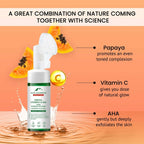 Alps Goodness Papaya, Vitamin C & AHA Glow Foaming Face Wash | Grocsy