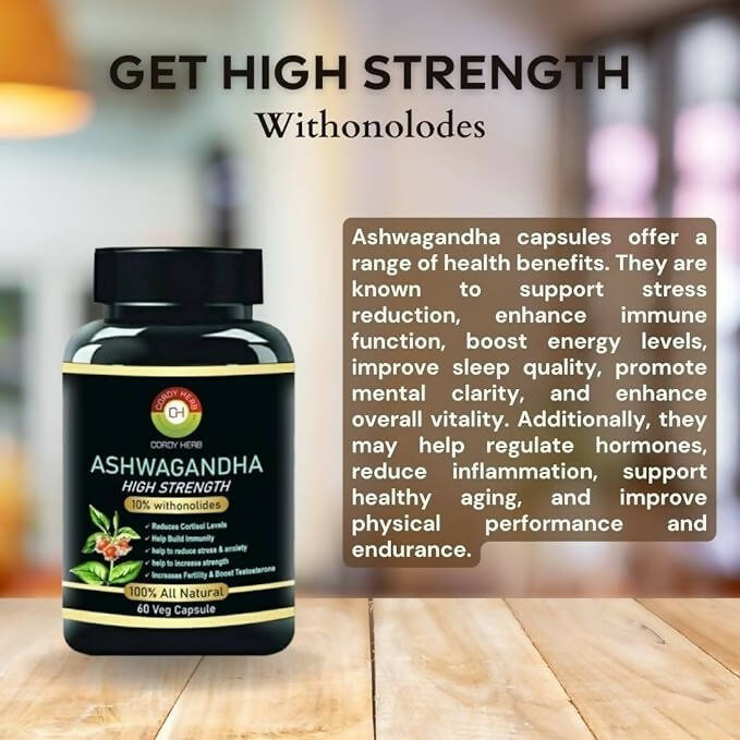 Cordy Herb Ashwagandha Extract Capsules | Grocsy