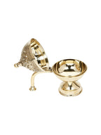CraftVatika Gold-Toned Dhoop Dani Loban With Handle & Incense Stick Holder Showpiece | Grocsy