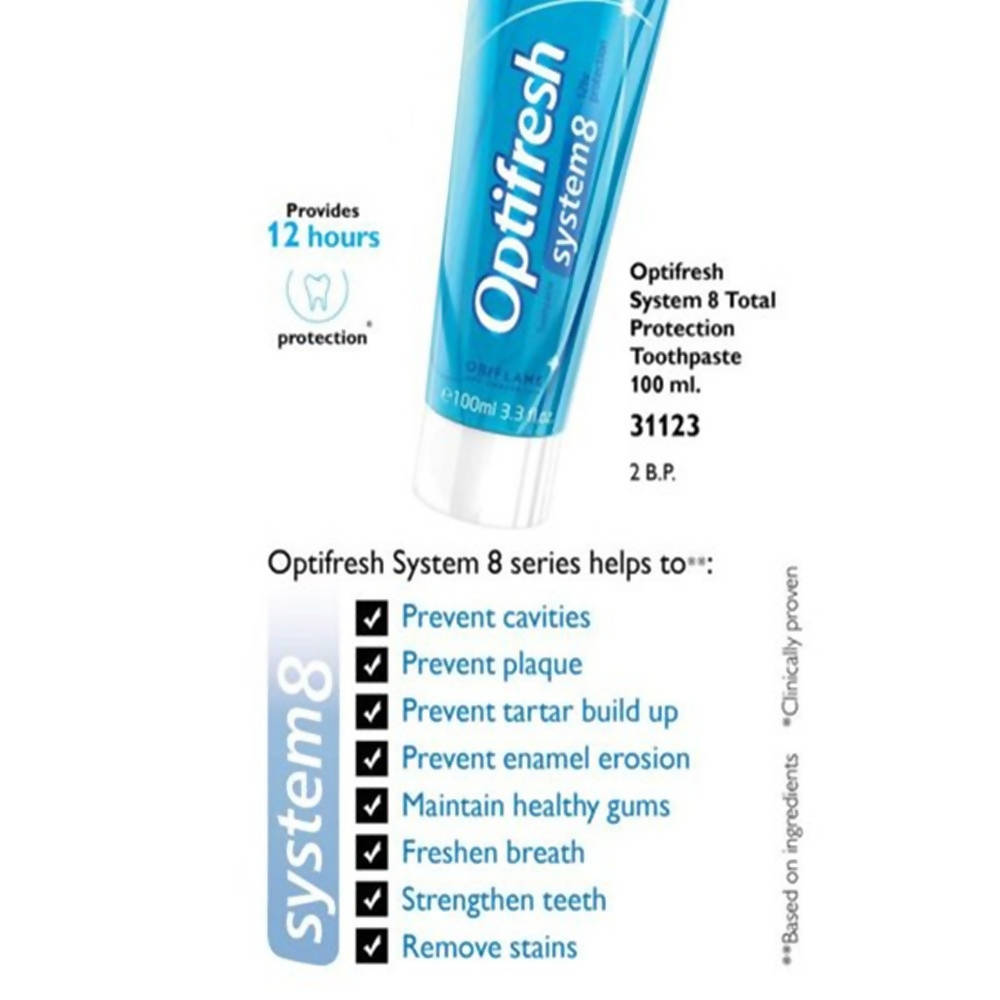 Oriflame Optifresh System 8 Total Protection Toothpaste | Grocsy