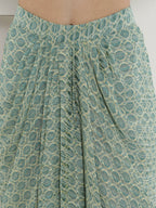 Joban Fashion Green Georgette Cape Inner And Shirt Set | Grocsy