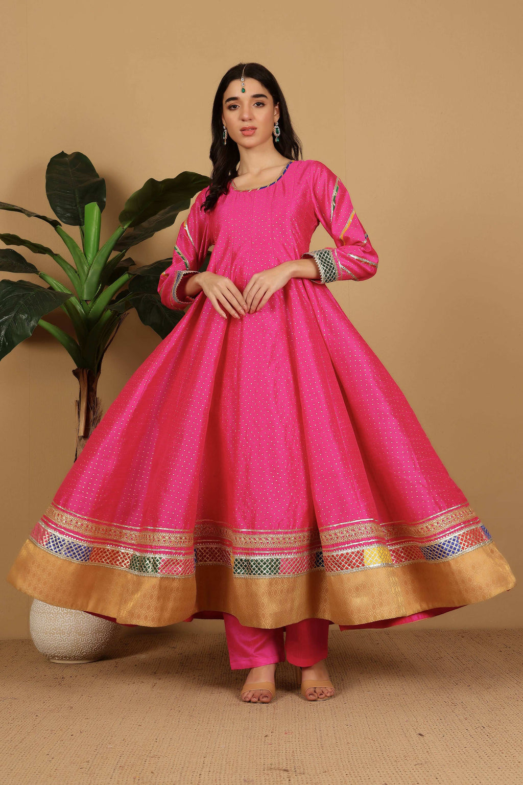 Joban Fashion Pink Silk Lehenga Set | Grocsy