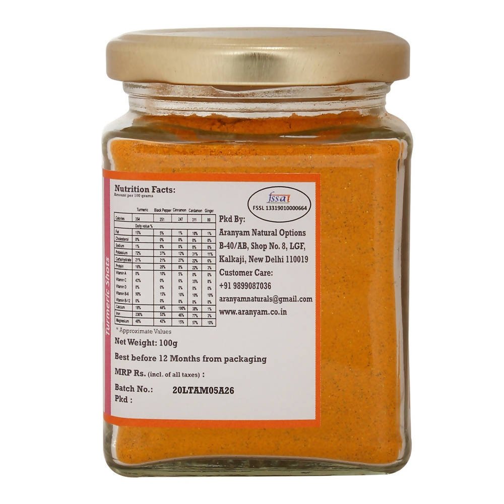 Aranyam Lakadong Turmeric Black Pepper, Cinnamon, Cardamon & Ginger | Grocsy