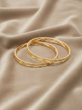 NVR Women Set of 2 Gold Plated CZ Stone Bangle | Grocsy