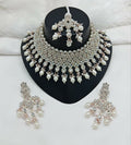 Joban Fashion Women Cream Stone Work Necklace Set | Grocsy