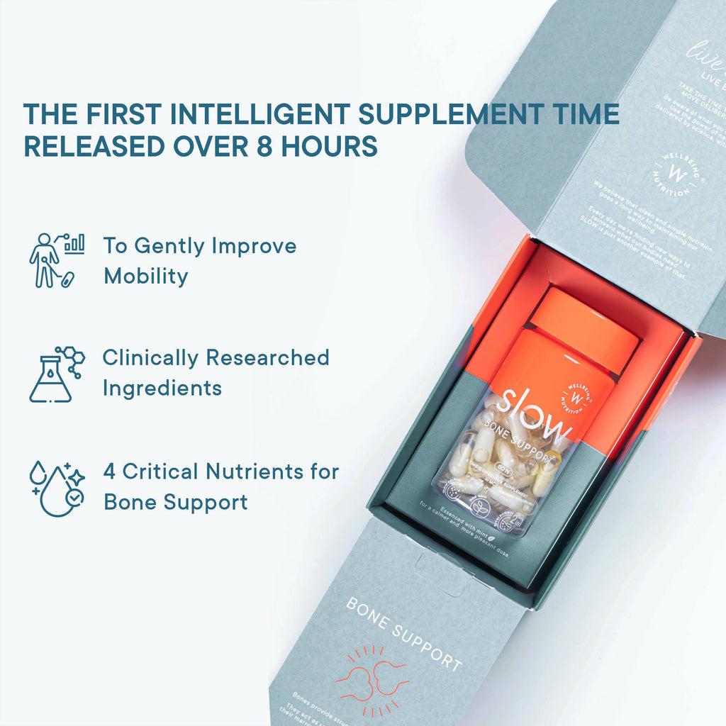 Wellbeing Nutrition Slow | Bone & Joint Support Capsules | Grocsy